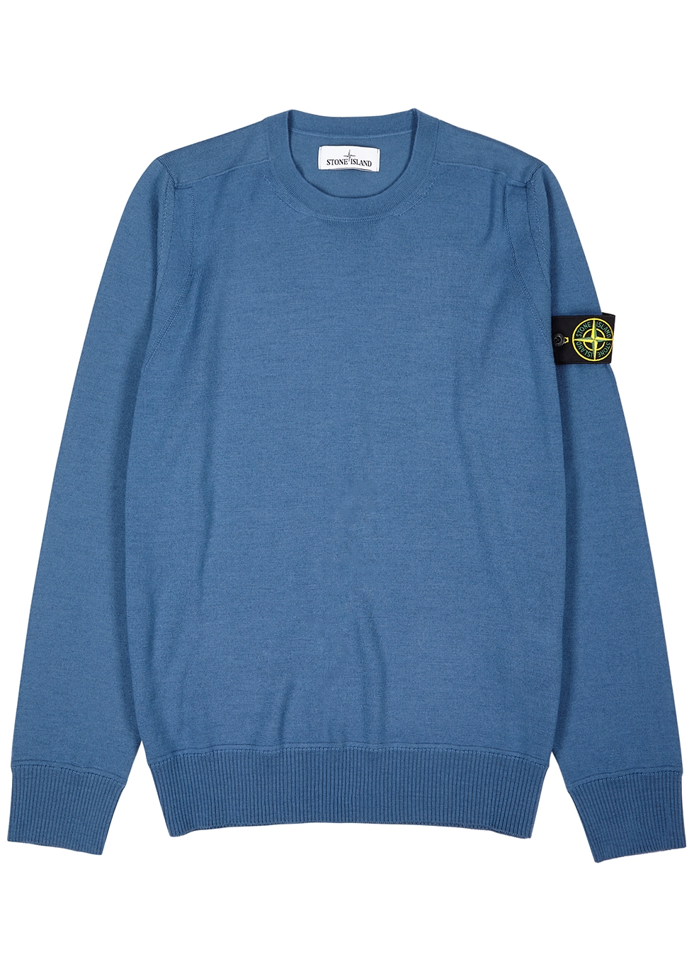 Stone Island Blue fine-knit wool jumper - Harvey Nichols