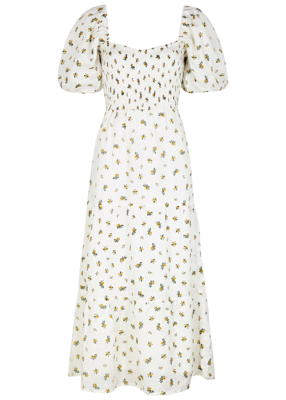 Gianna floral-print linen midi dress
