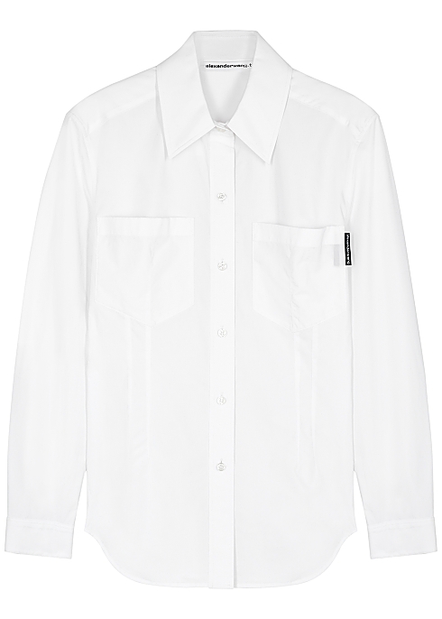 White cotton-poplin shirt - alexanderwang.t