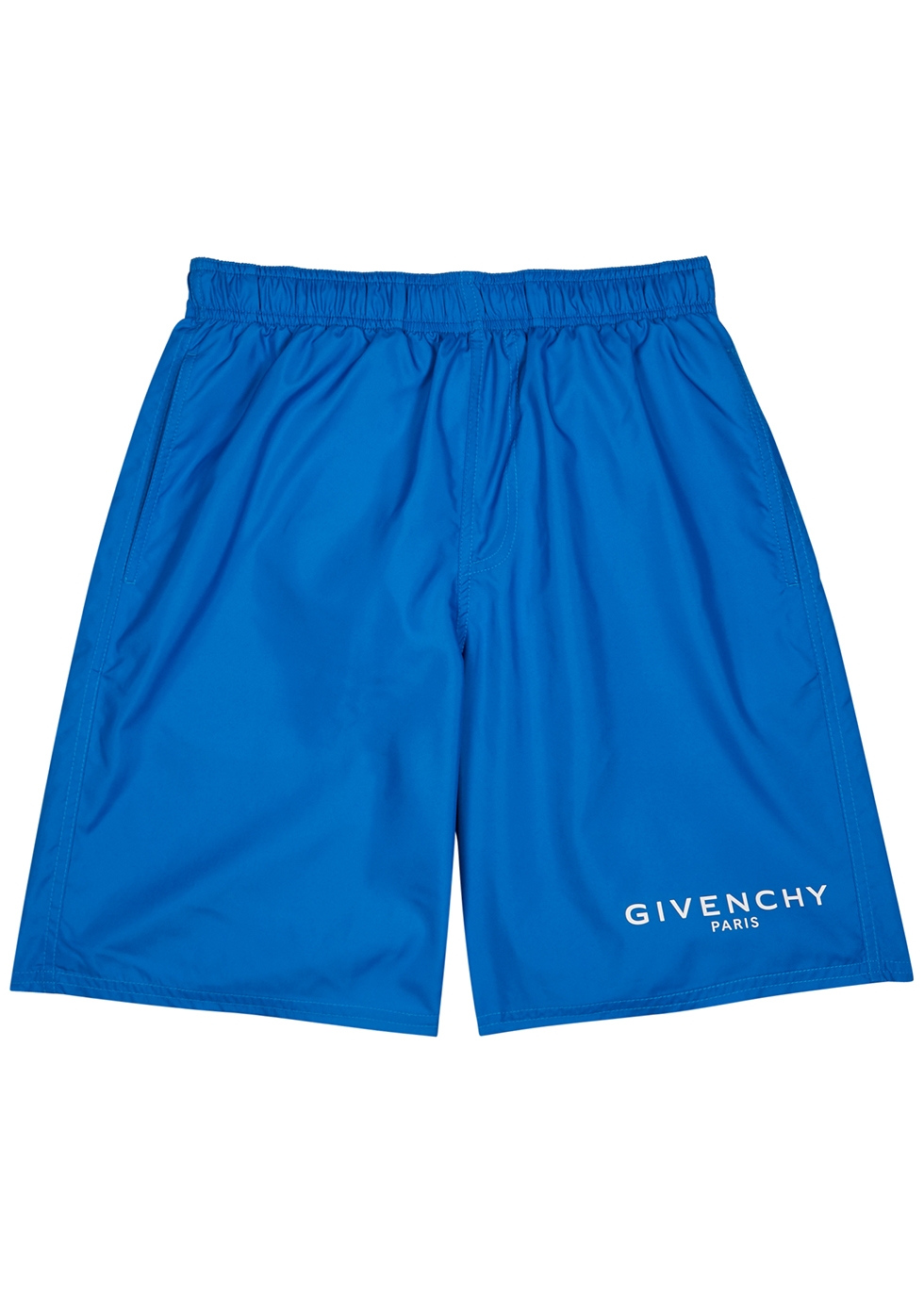 Givenchy Blue logo-print swim shorts 