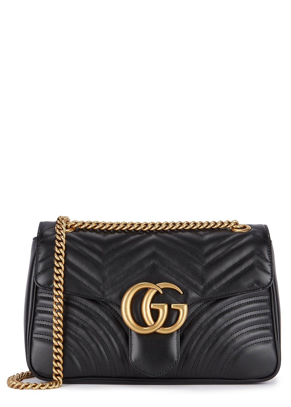 Gucci GG Marmont medium black leather 