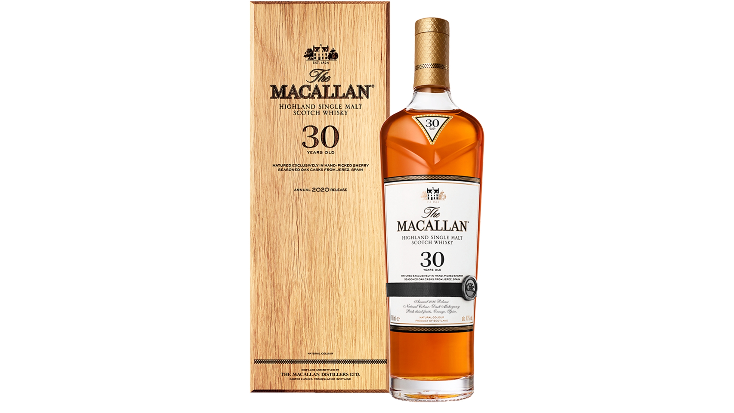 Macallan 30 Year Old Sherry Oak Single Malt Scotch Whisky 2020 Harvey Nichols