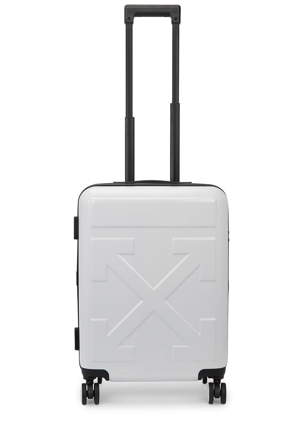 small white suitcase