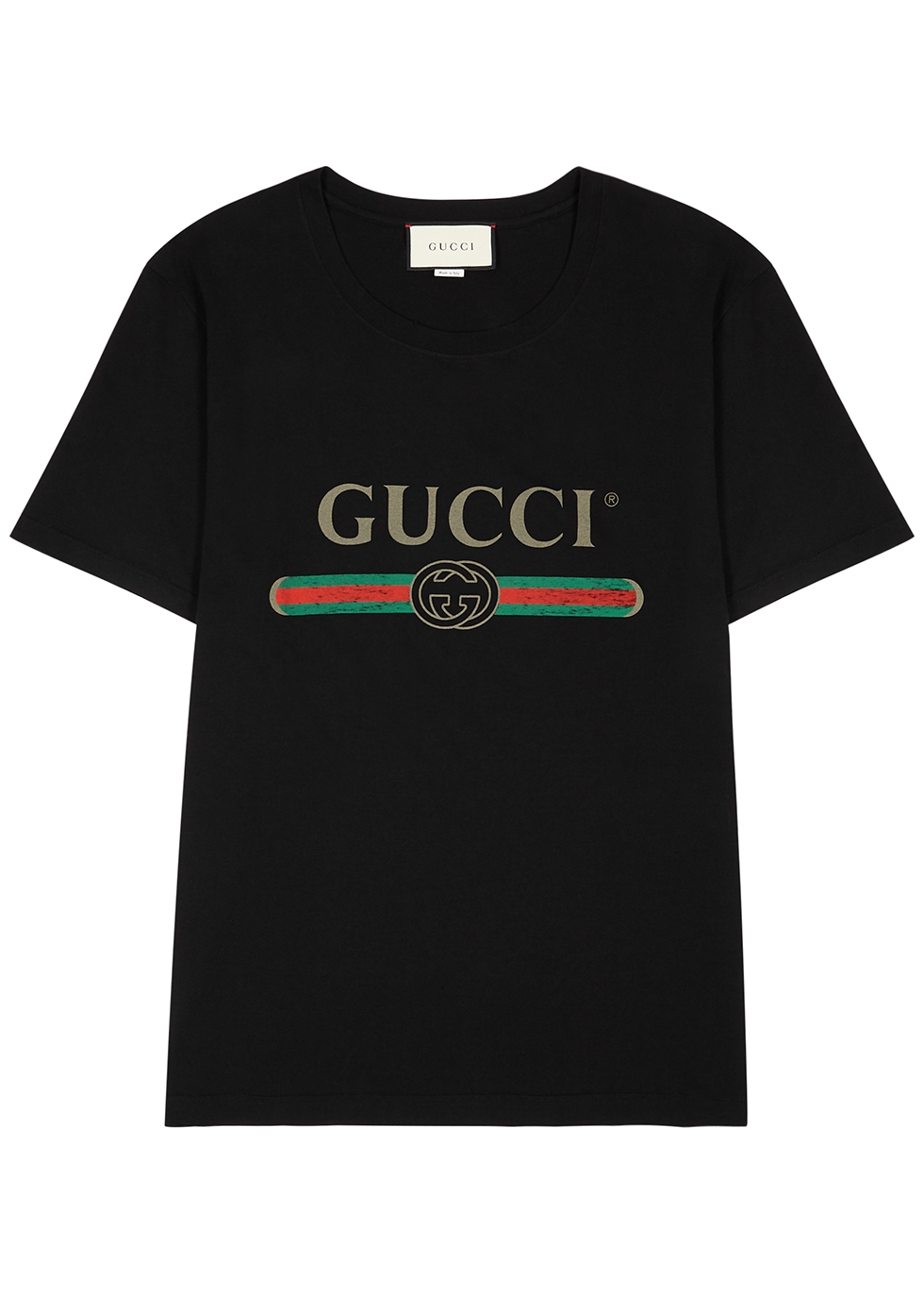 Gucci Black logo cotton T-shirt 