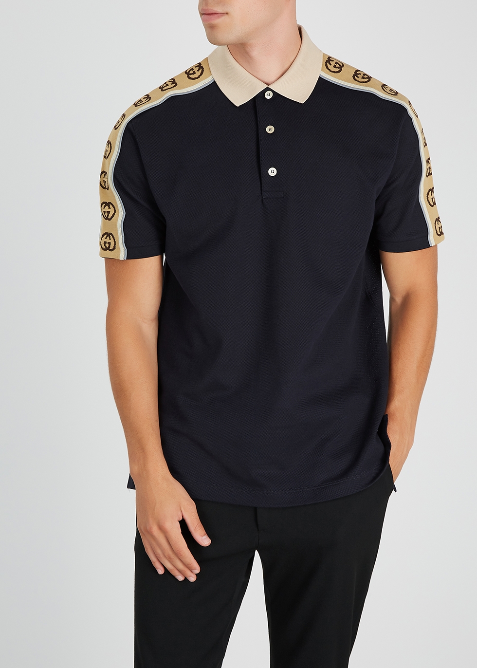 navy gucci shirt