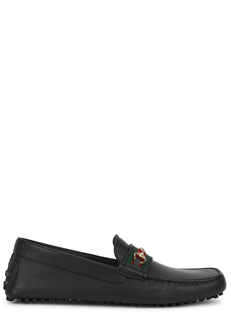 Gucci Ayrton black leather driving shoes - Harvey Nichols