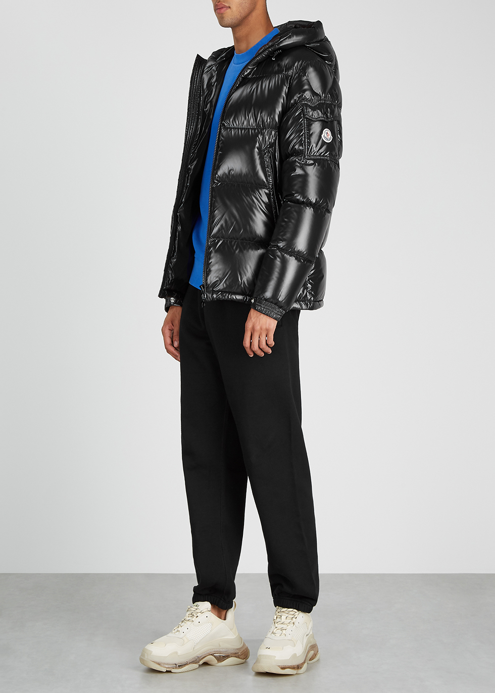 Moncler Ecrins black quilted shell 