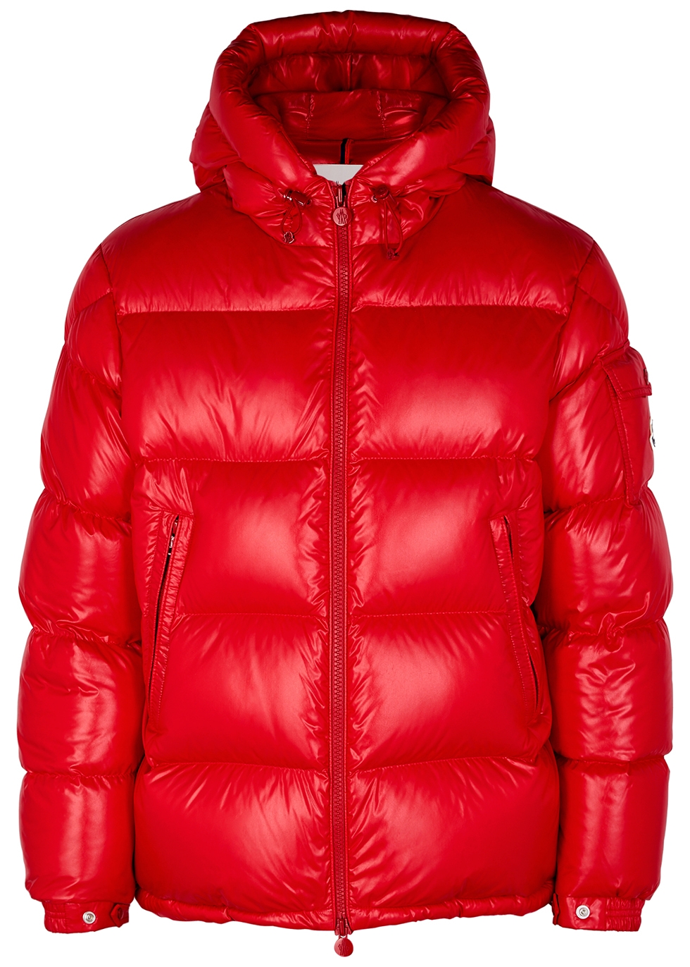 red moncler coat