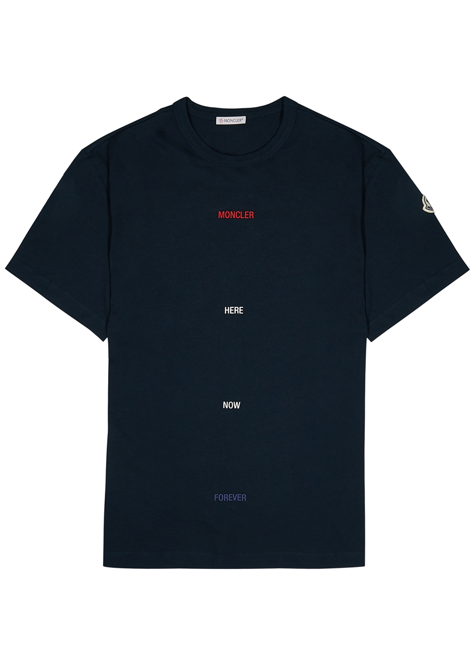 Moncler Navy printed cotton T-shirt 
