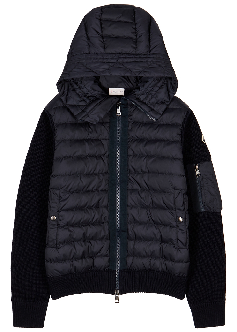 Moncler Tricot navy shell and wool 