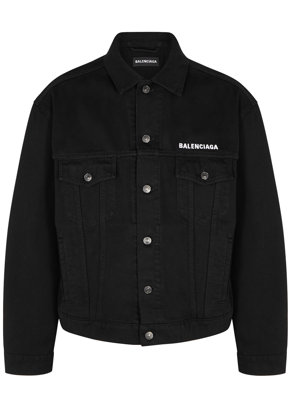 balenciaga black jean jacket