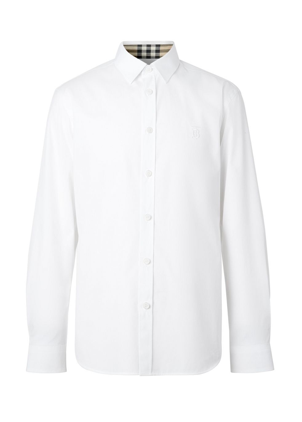 Burberry Slim fit monogram motif stretch cotton poplin shirt - Harvey ...