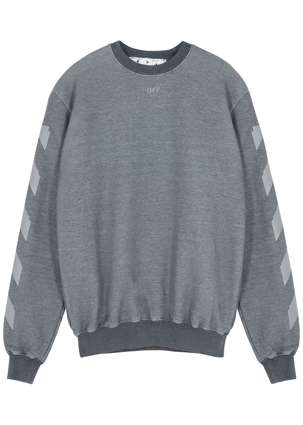 Off-White Arrows grey cotton-blend sweatshirt - Harvey Nichols