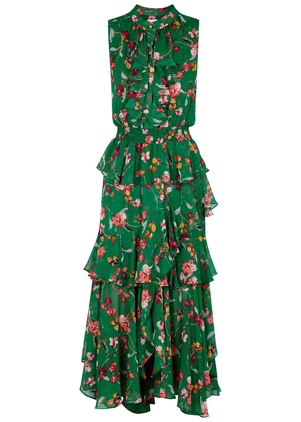 Ilona floral-print chiffon midi dress