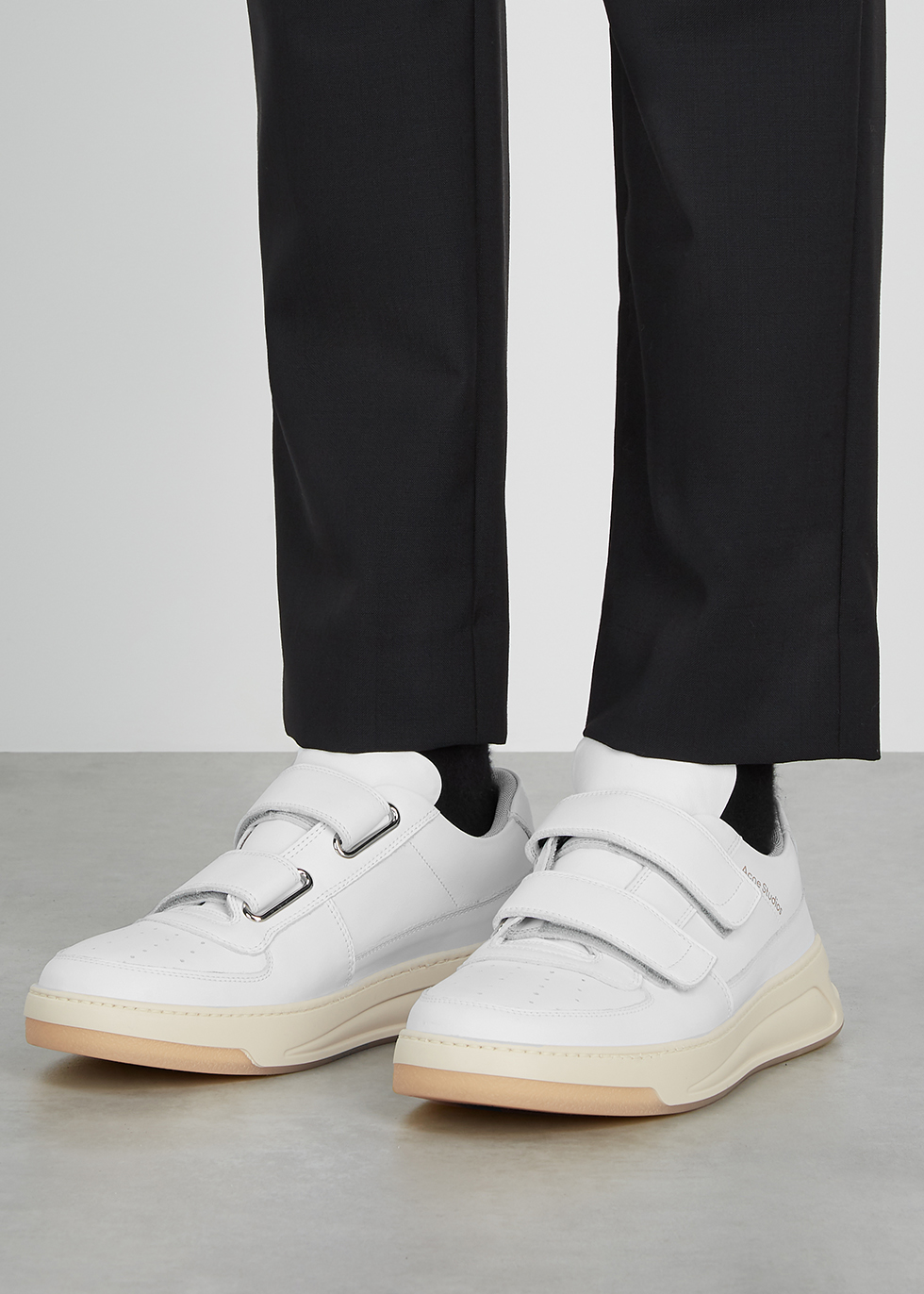 acne white shoes