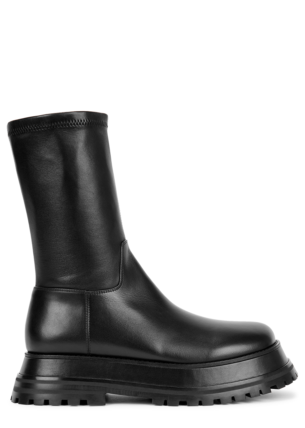Burberry Hurr black leather ankle boots 