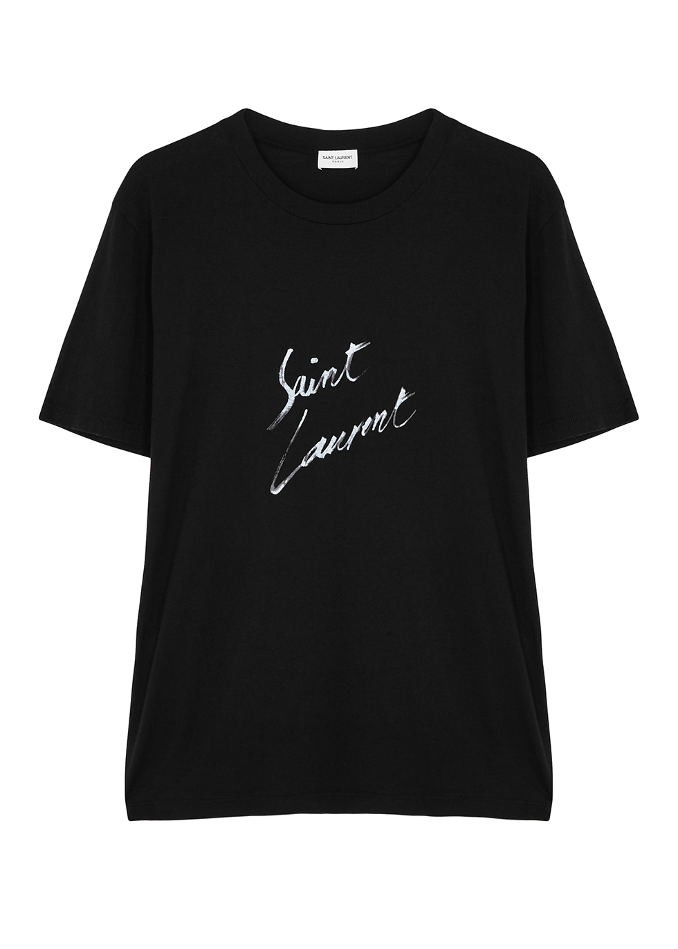 Black logo cotton T-shirt
