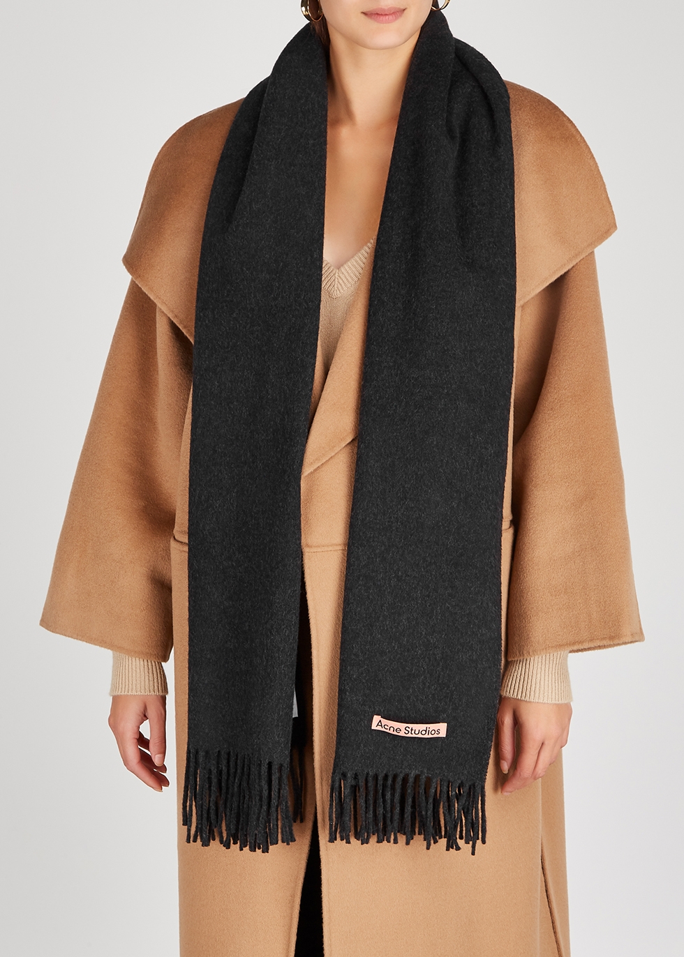 Acne Studios Canada anthracite wool scarf - Harvey Nichols