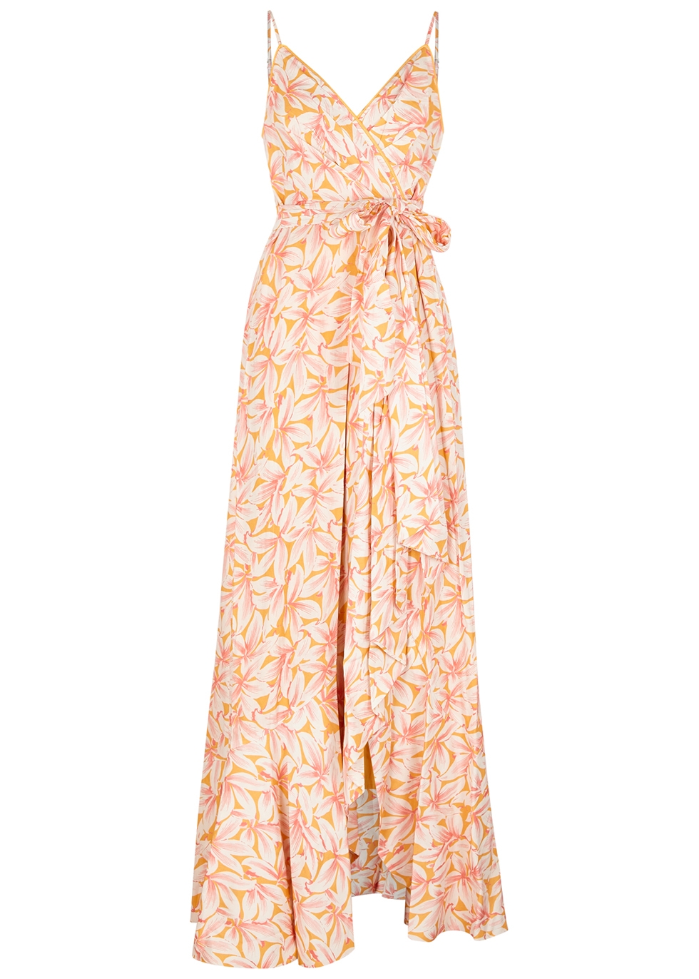 Ava floral-print linen-blend maxi dress