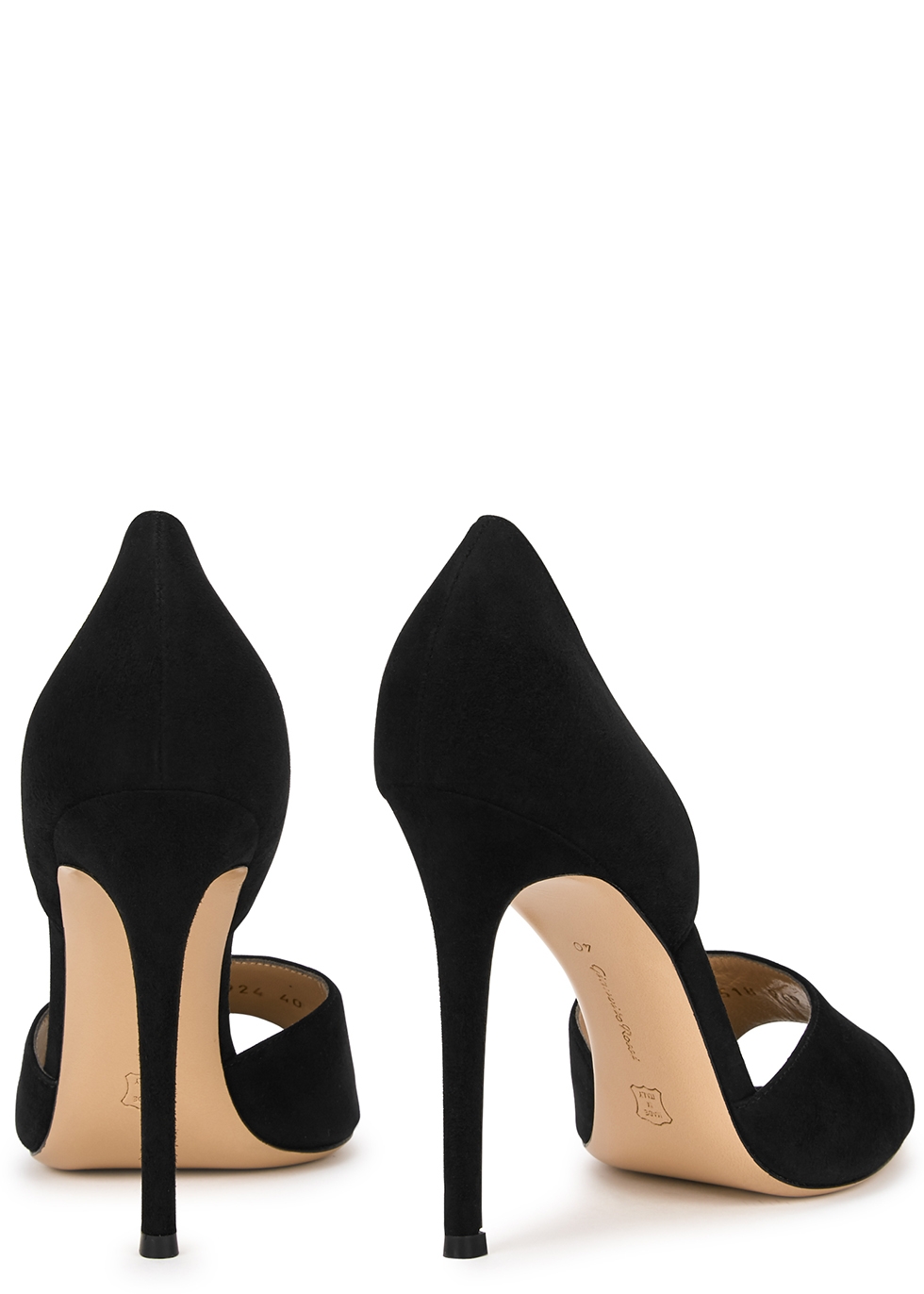 black suede heels