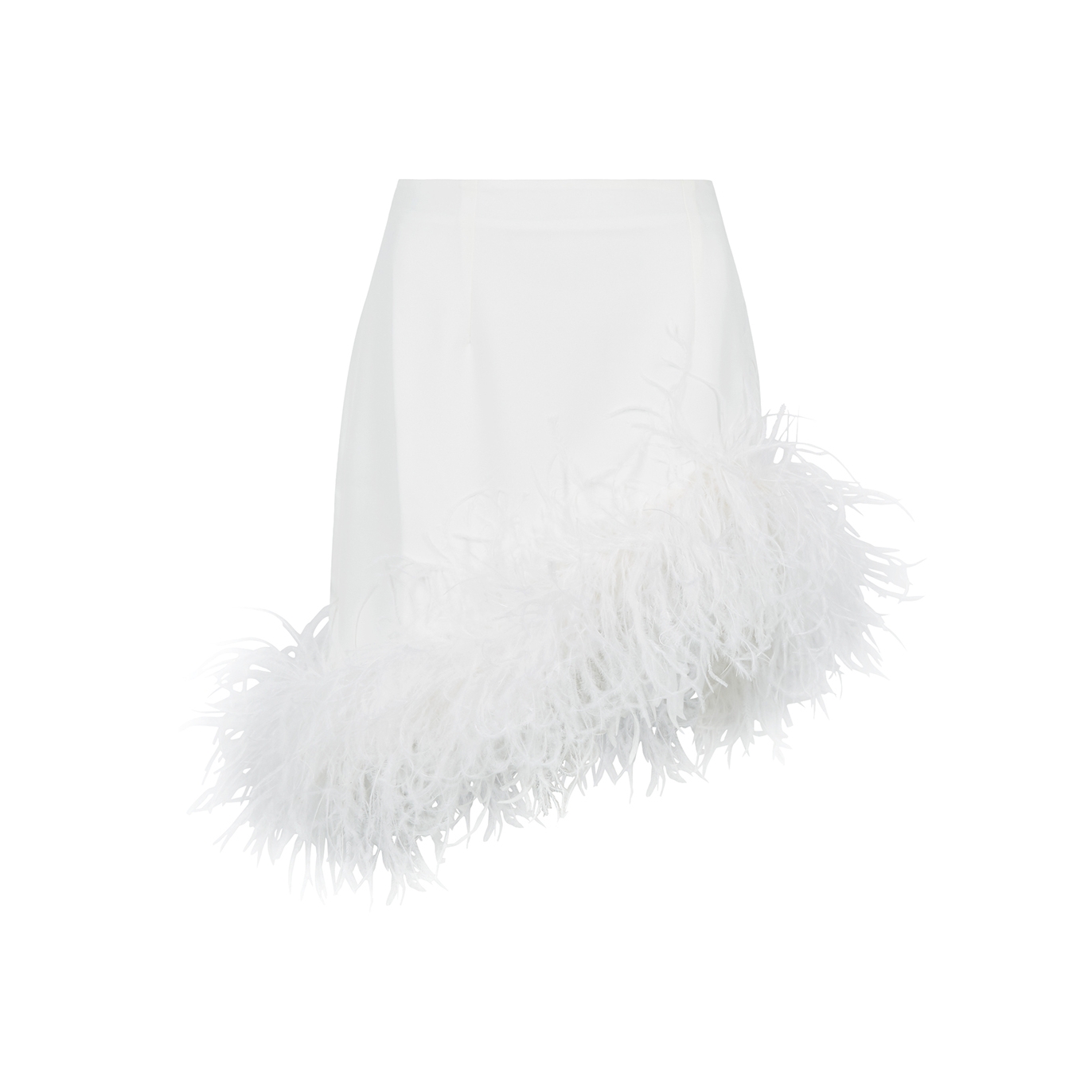 16 Arlington 16ARLINGTON Viven Feather-trimmed Mini Skirt - White - 12