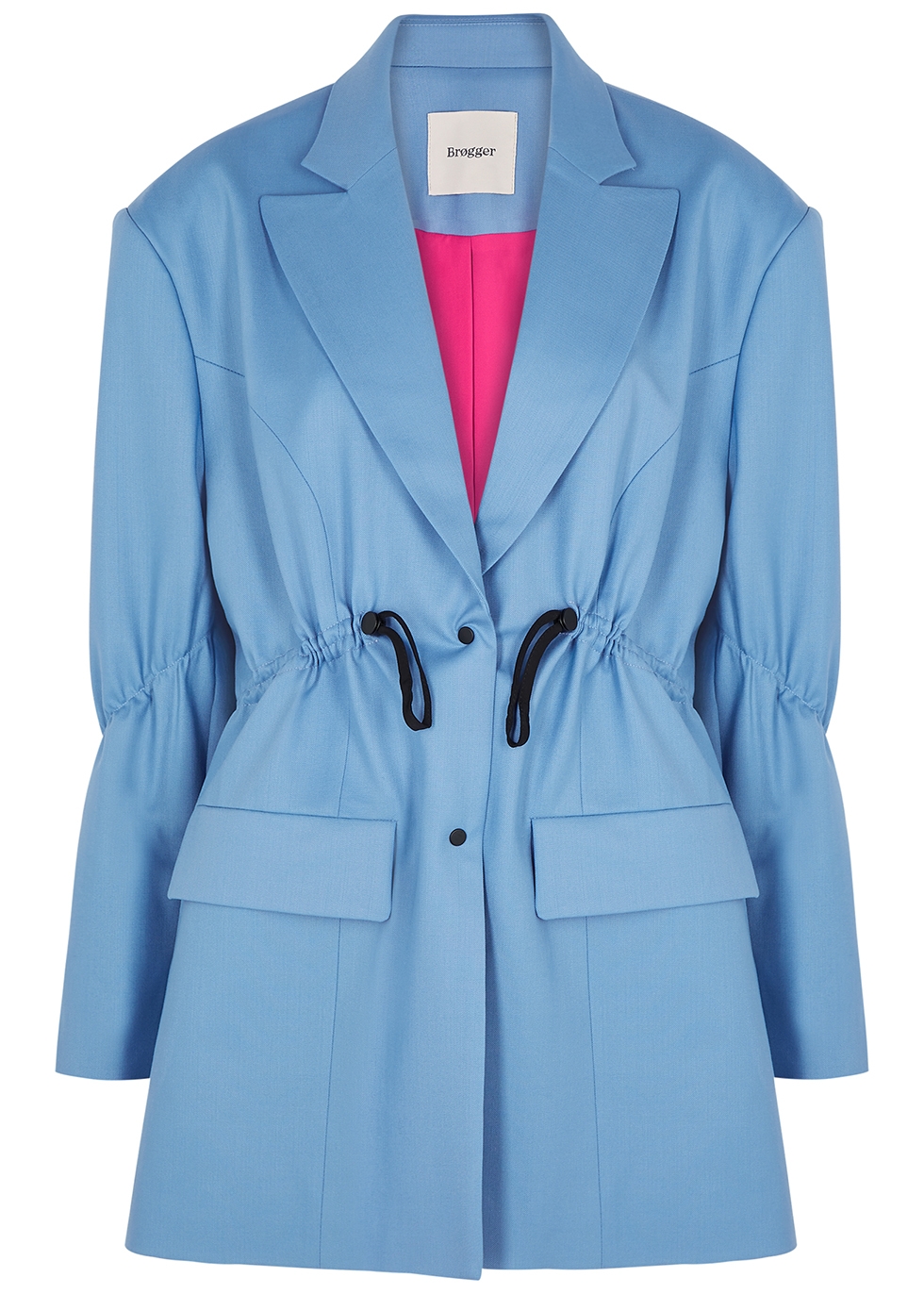Avery blue wool-blend blazer