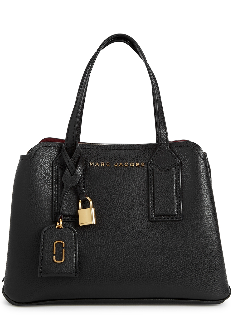 marc jacobs black leather shoulder bag