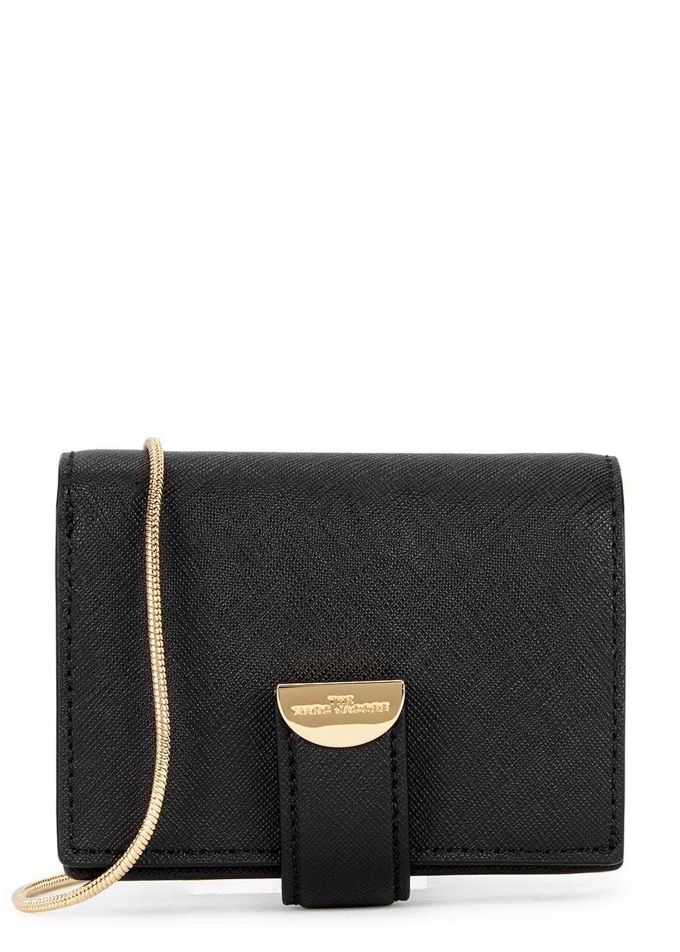 Black leather wallet-on-chain
