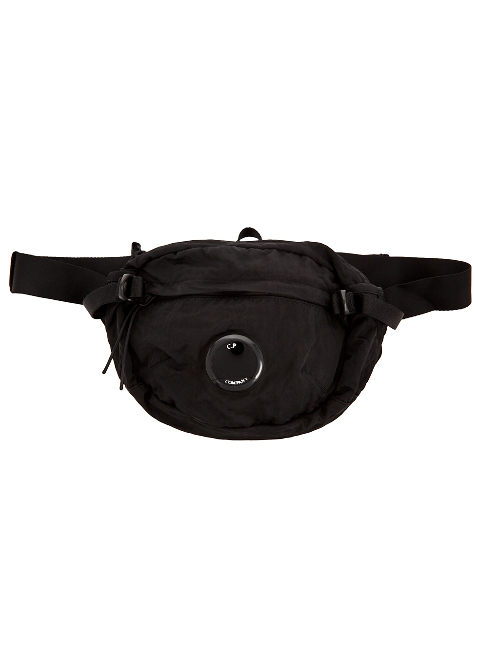 Black nylon belt bag