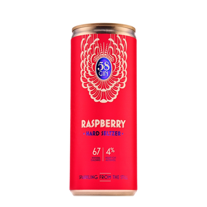 58 Gin Raspberry Hard Seltzer Can 250ml