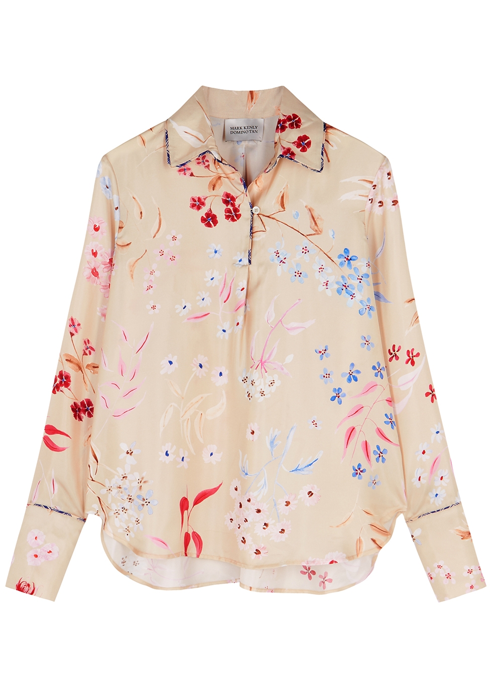 Savina floral-print silk blouse