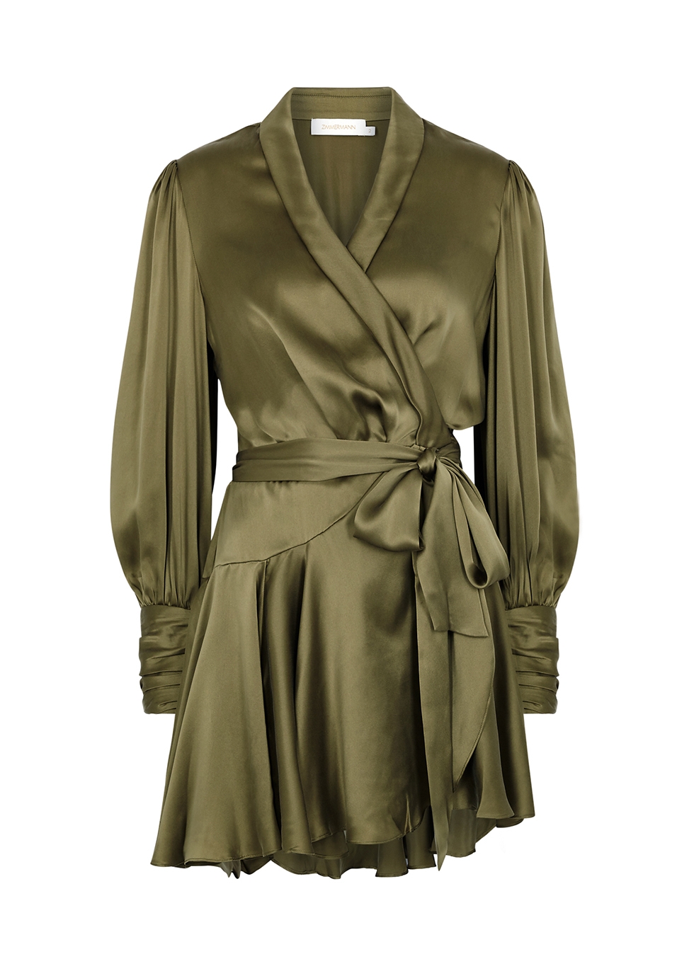 silk satin wrap dress