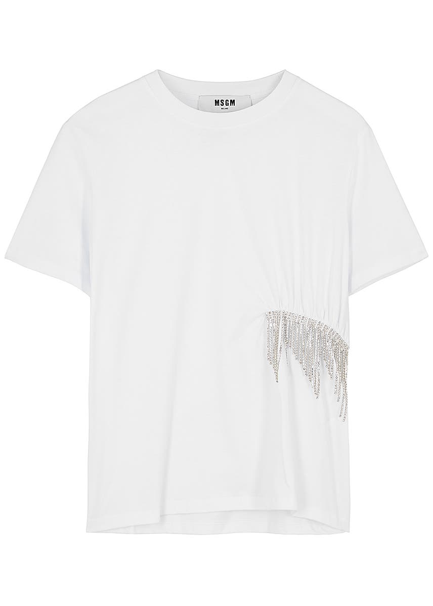 Women S Designer T Shirts Cotton Linen Striped Harvey Nichols