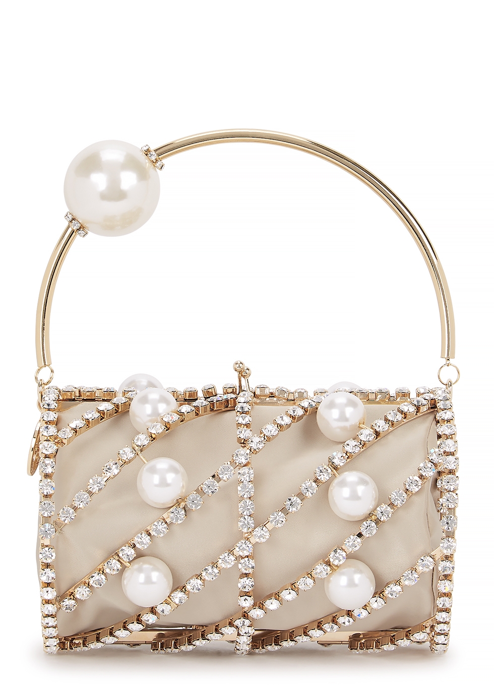 Brigitta crystal-embellished top handle bag