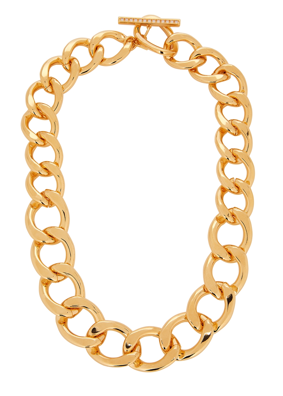 Kenneth Jay Lane Crystal-embellished gold-tone chain necklace - Harvey ...