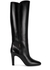Jane 90 black leather knee-high boots - Saint Laurent