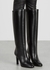 Jane 90 black leather knee-high boots - Saint Laurent