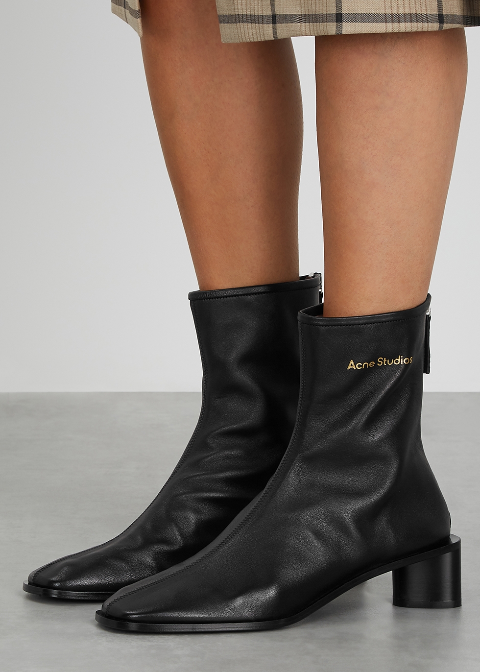 acne studios leather ankle boots