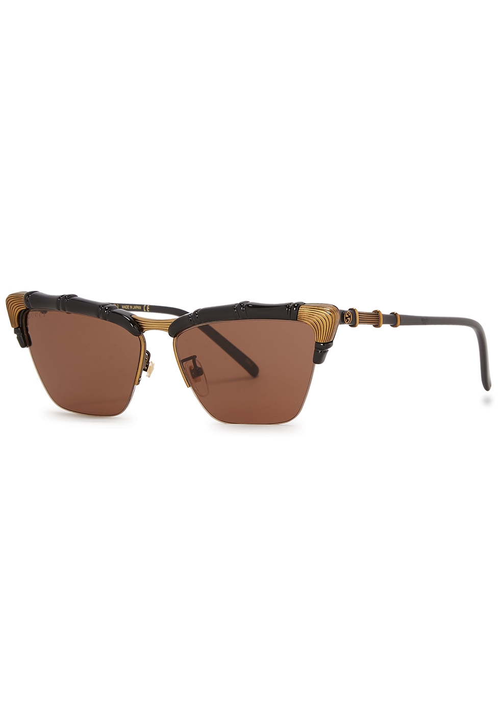 Gucci Bamboo-effect cat-eye sunglasses 