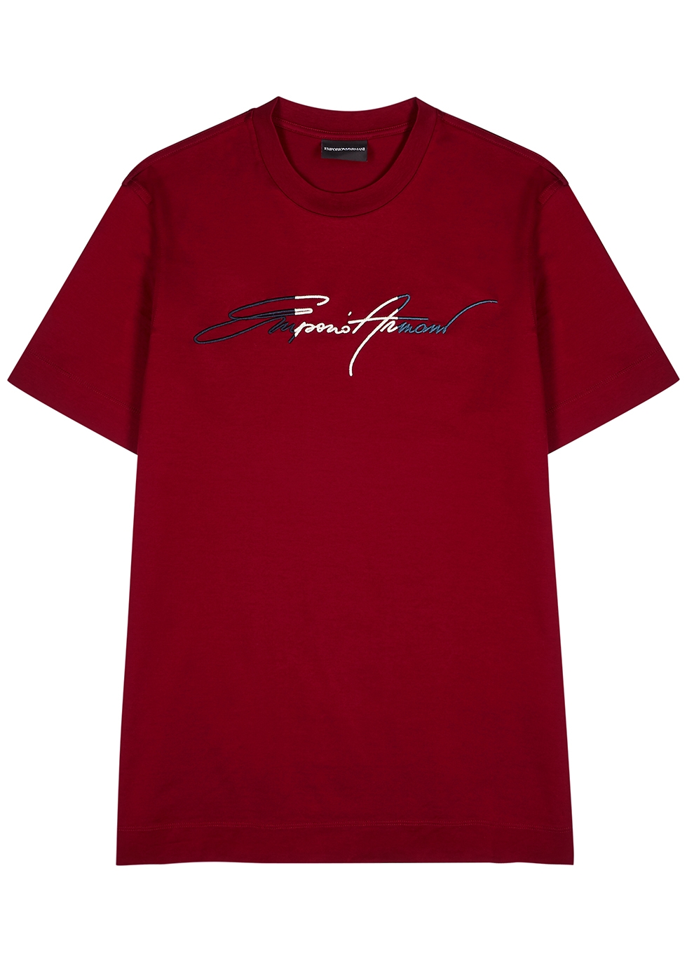 logo-embroidered cotton T-shirt 
