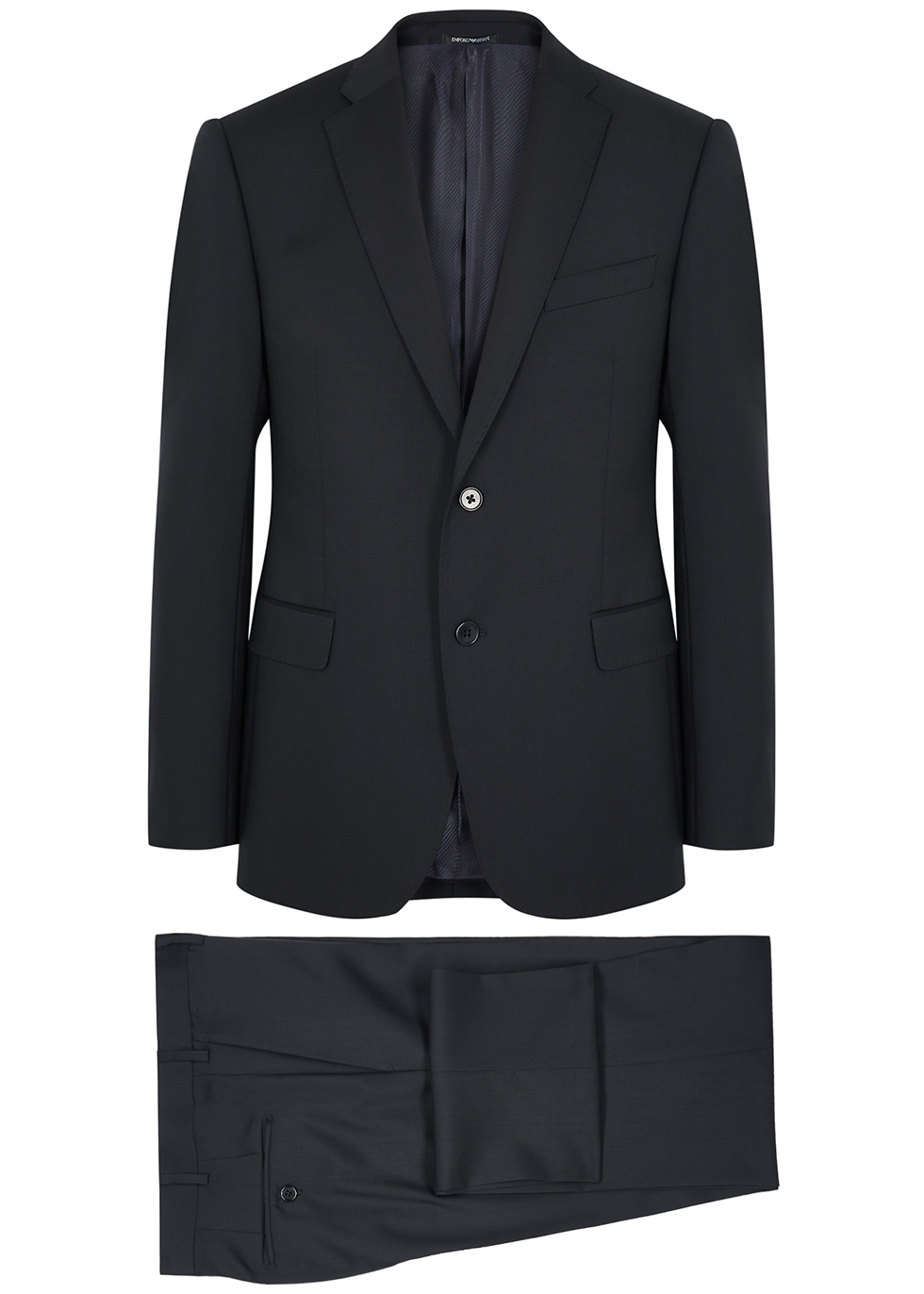 Emporio Armani Navy slim-fit wool suit 