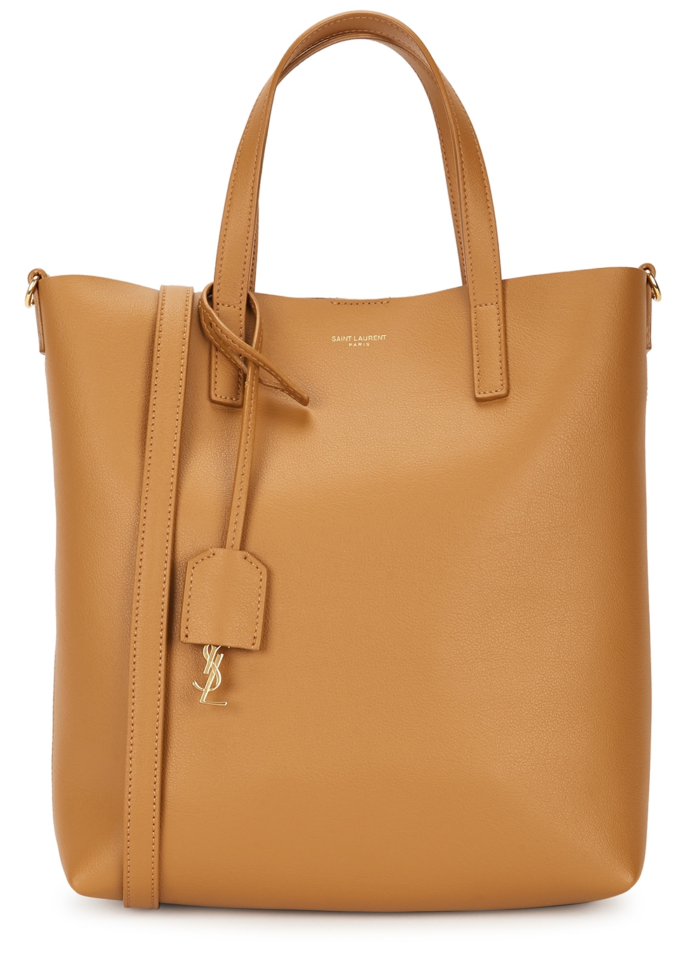 Toy mustard leather tote