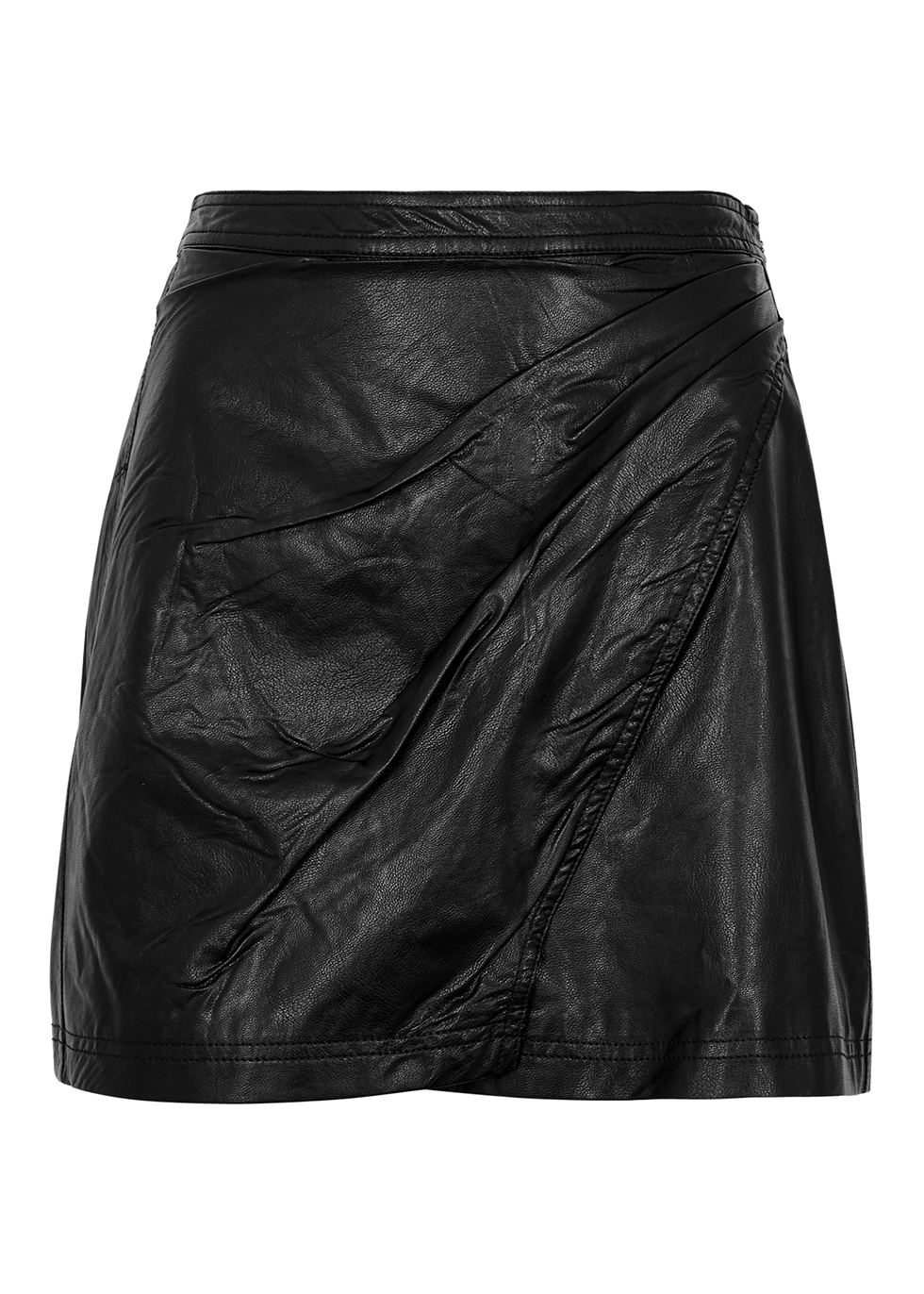 Fake Out black faux leather mini skirt