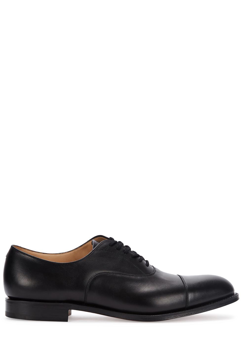 Dubai black leather Oxford shoes