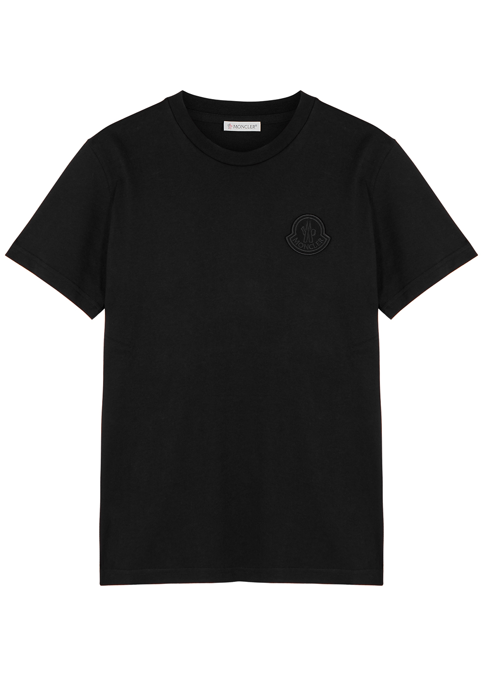 moncler black logo t shirt