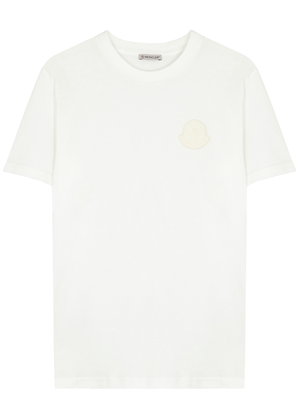 moncler white logo t shirt