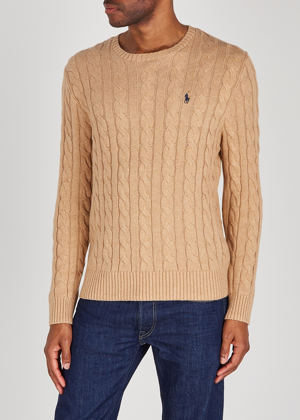 polo ralph lauren oversized cable knit jumper