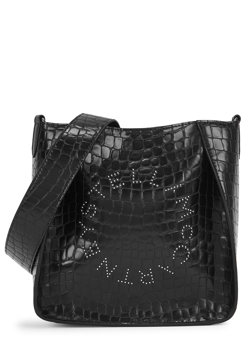 Stella Logo mini crocodile-effect cross-body bag