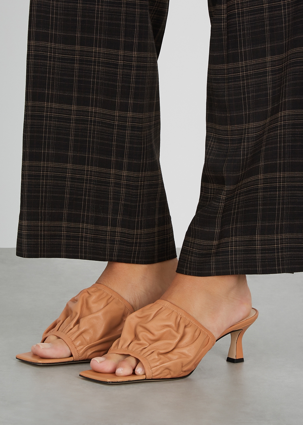 light brown leather mules - Harvey Nichols