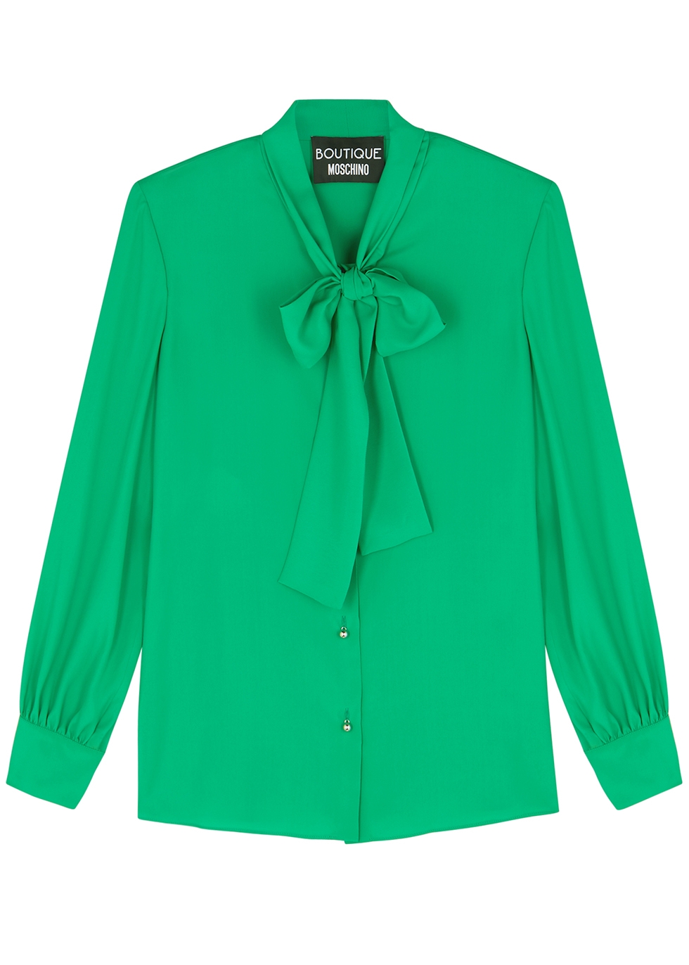 Green crepe blouse